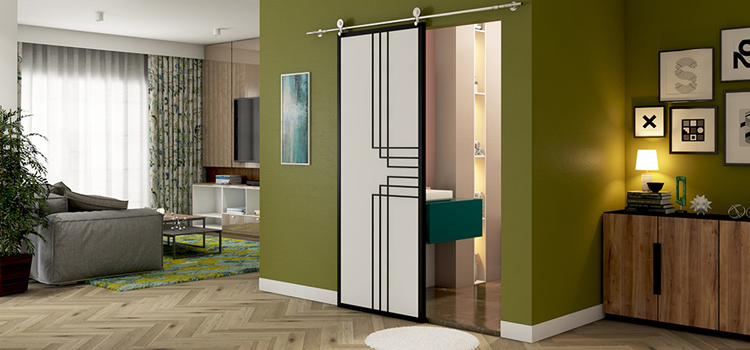sliding bathroom door installation in Thousand Palms
